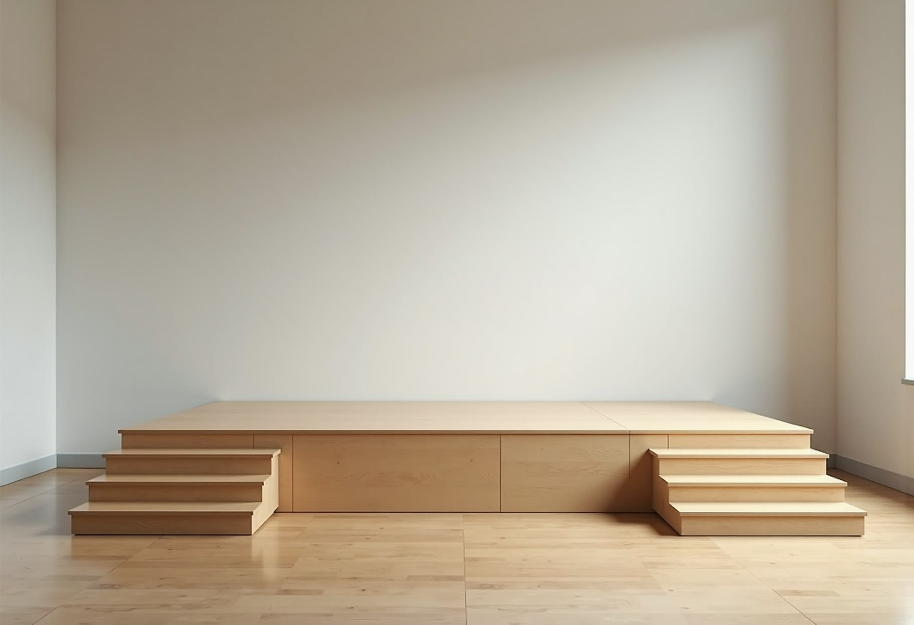 School stage with side stairs