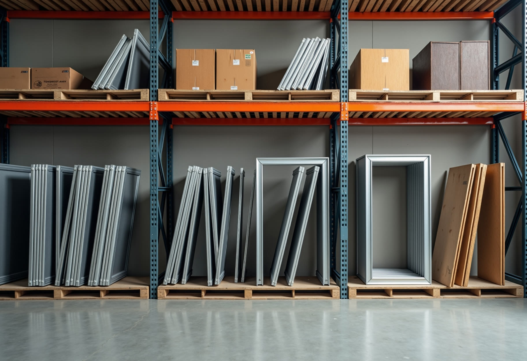 Stacked frames loaded for return